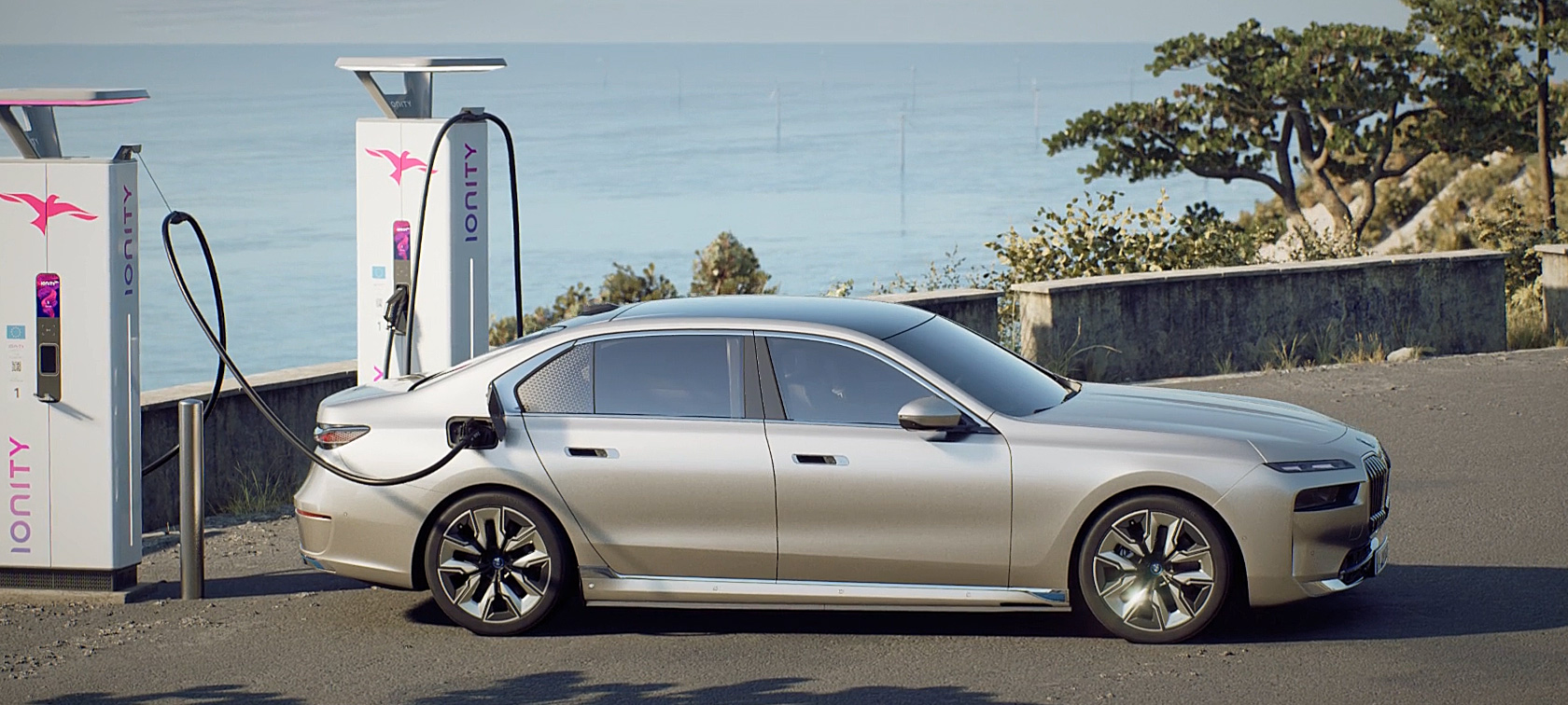 BMW i7 Sedan G70 højdepunkter video opladning BMW i7 Sedan G70 højdepunkter video opladning hjemme og på farten