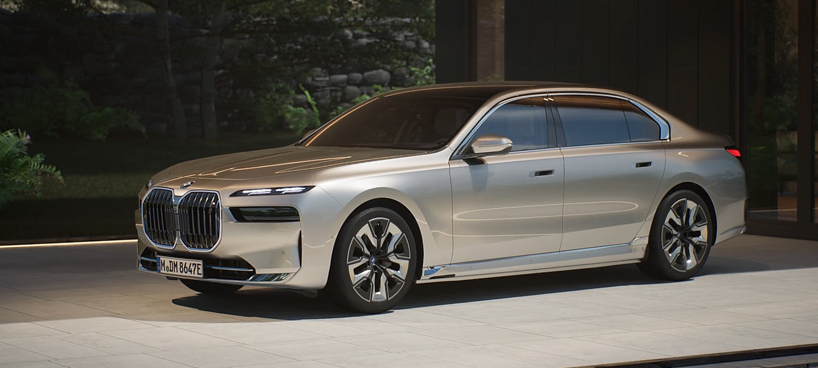 BMW i7 Sedan G70 udvendigt udstyr højdepunkter i video BMW i7 Sedan G70 BMW Individual Oxid grey metallic udvendigt udstyr højdepunkter i video