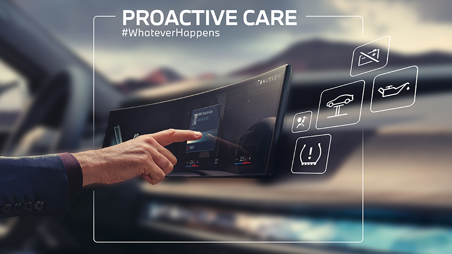 BMW iX1 U11 BEV Proactive Care BMW iX1 U11 BEV indvendigt udstyr Curved Display Proactive Care