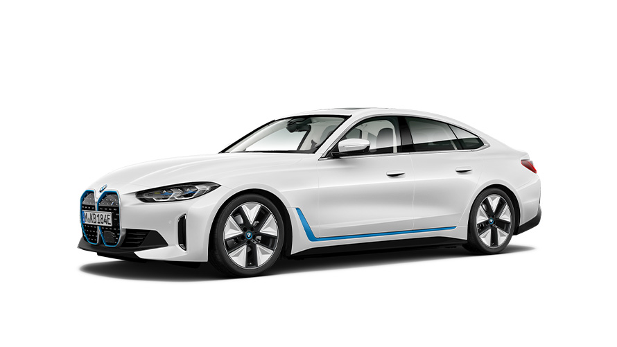 BMW i BMW i4 G26 set fra siden let drejet BMW i BMW i4 G26 set fra siden let drejet