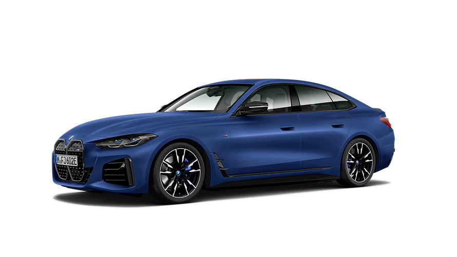 BMW i BMW i4 M50 G26 MP set fra siden let drejet BMW i BMW i4 M50 G26 MP set fra siden let drejet