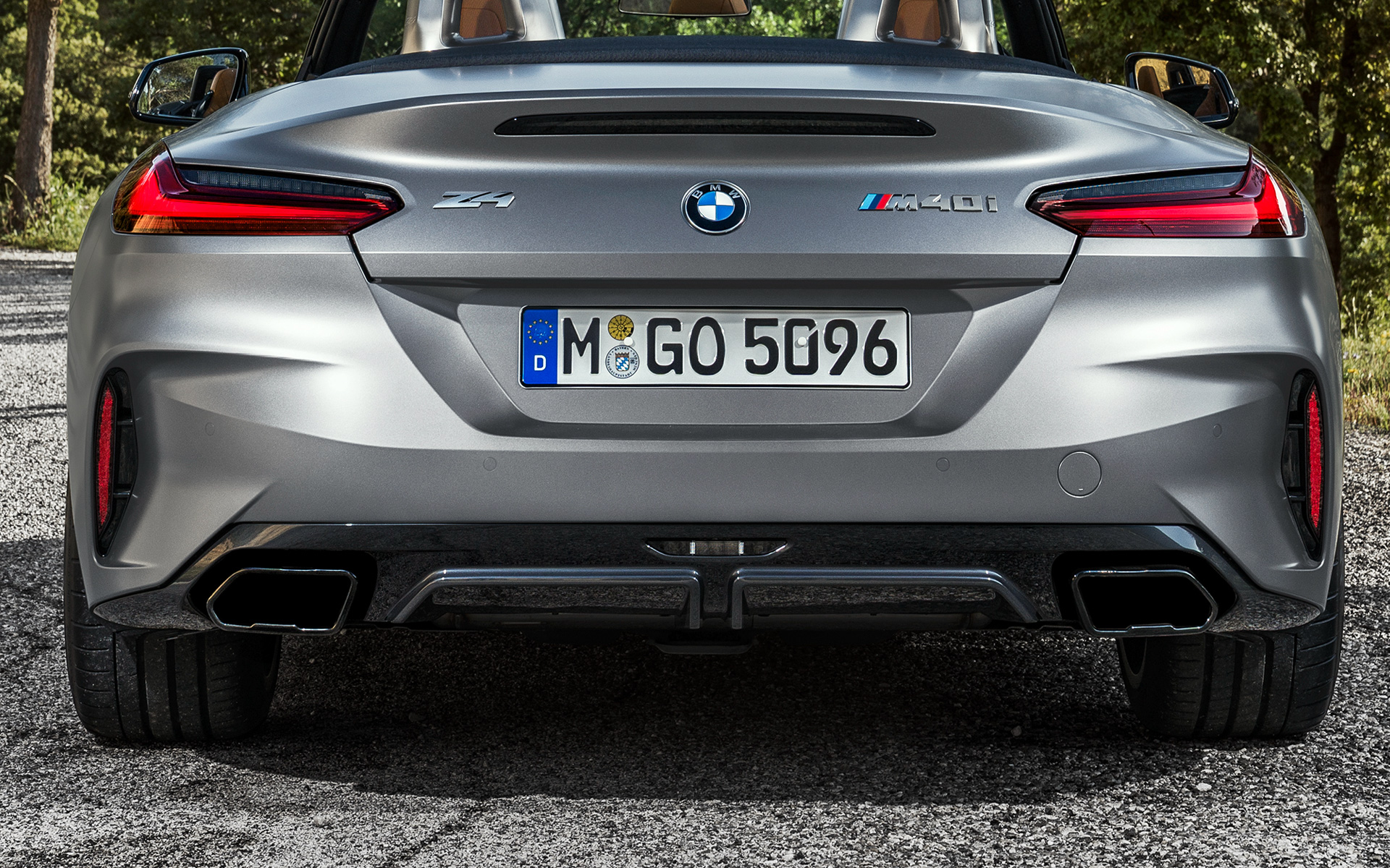 Rørhaler BMW Z4 M40i Roadster G29 2019 BMW Individual Frozen Grey metallic nærbillede