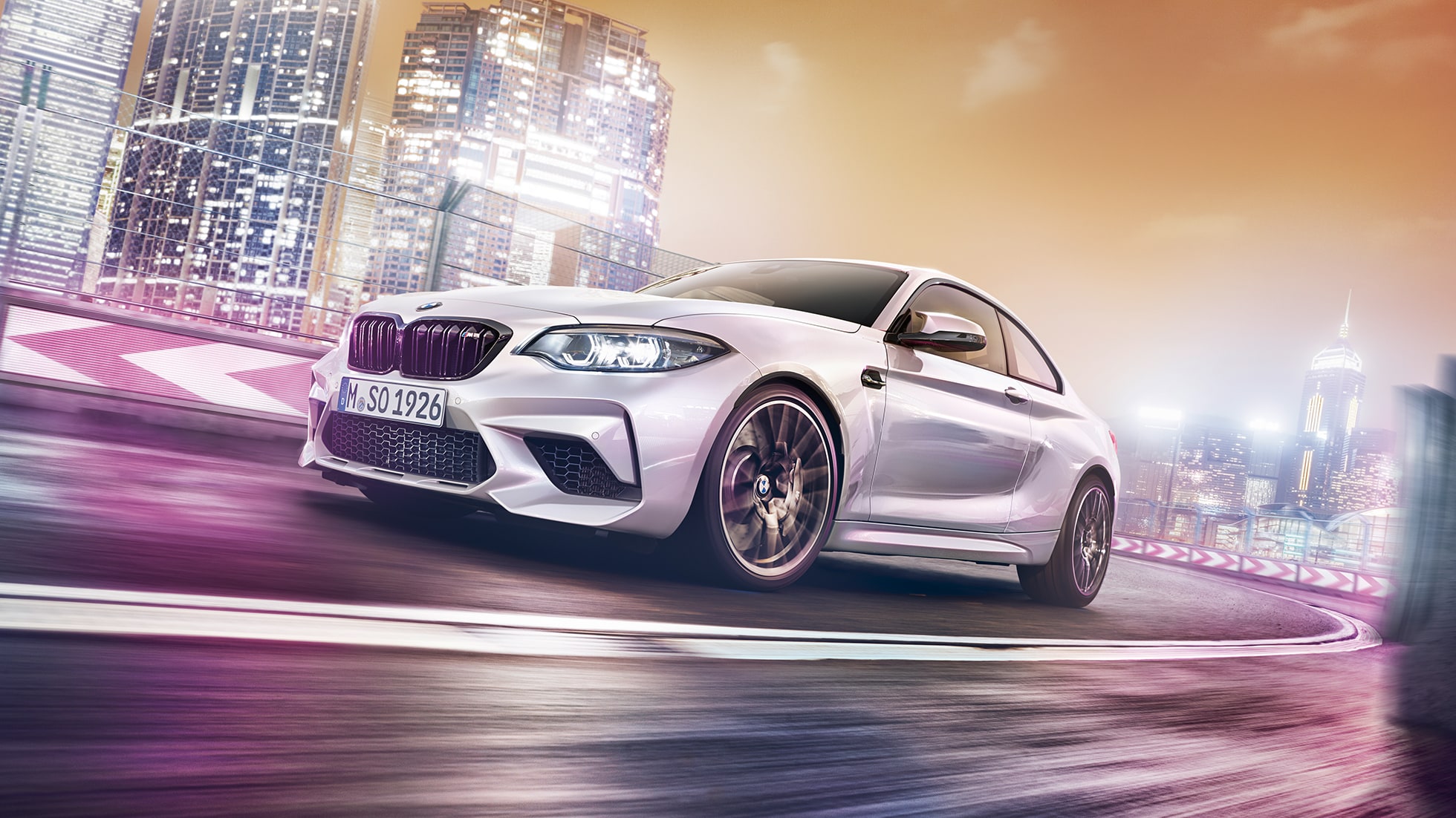 Udvendigt design BMW M2 Competition F87 Udvendigt design BMW M2 Competition F87 2018 Hockenheim Silver Metallic set forfra let drejet