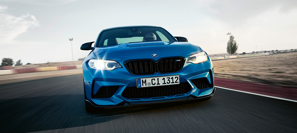 Design BMW M2 CS Design BMW M2 CS F87 Misano Blue Metallic set forfra
