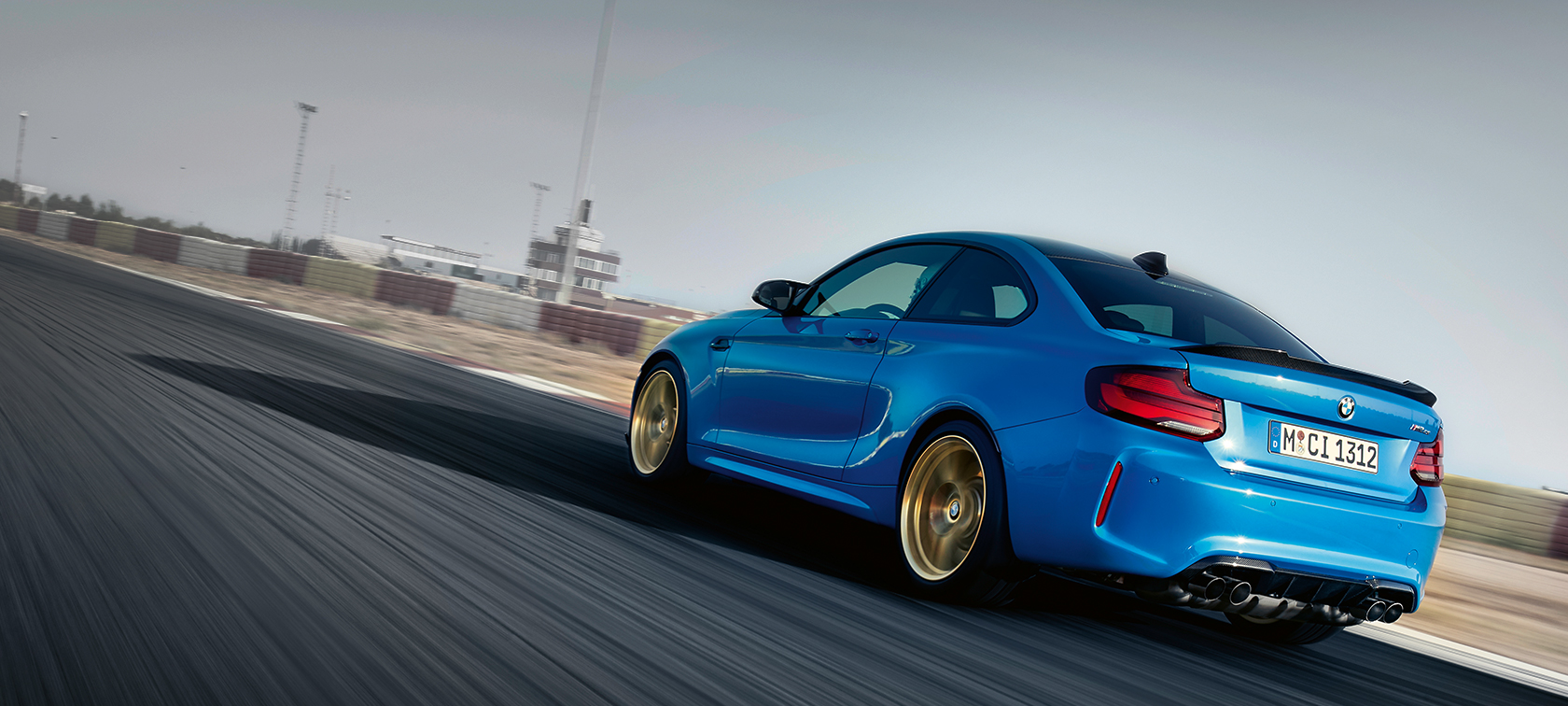Designlinjer udstyr BMW M2 CS Designlinjer udstyr BMW M2 CS F87 Misano Blue Metallic set forfra