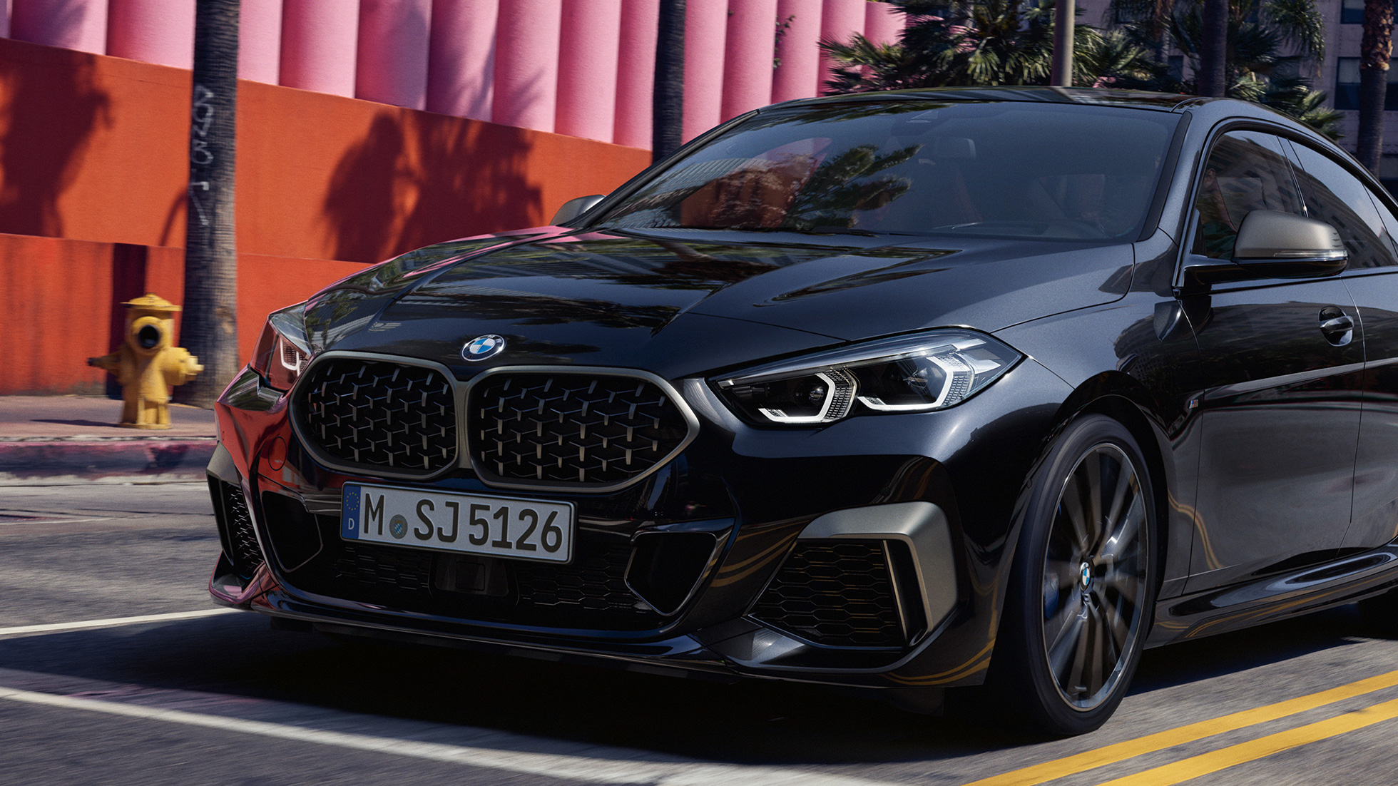 Frontdesign BMW M235i xDrive Gran Coupé Frontdesign BMW M235i xDrive Gran Coupé 2020 Black Sapphire metallic F44 set forfra let drejet