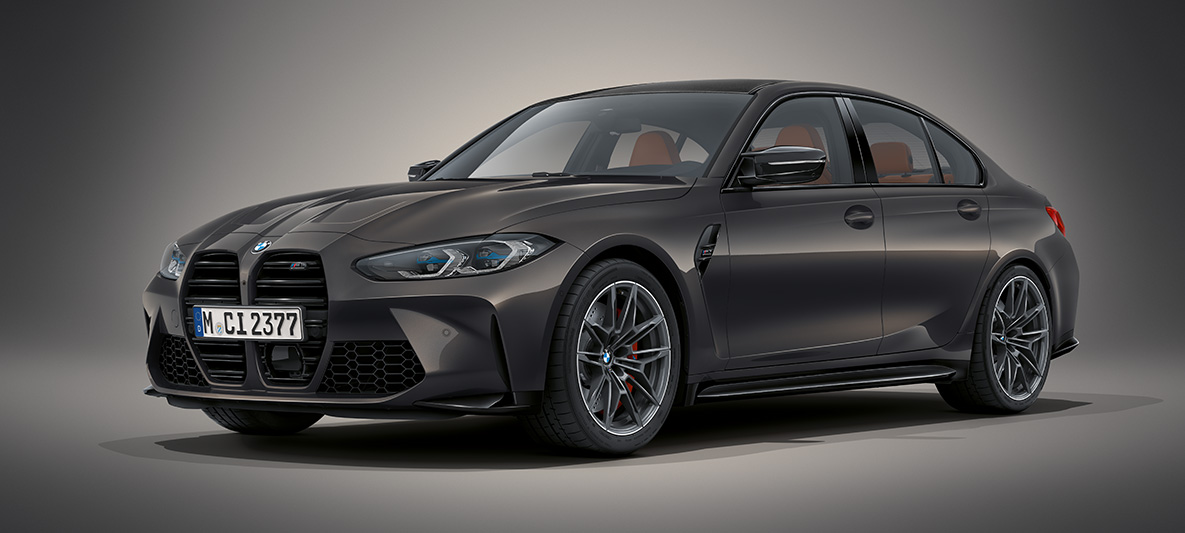 BMW Individual Frozen Portimao Blue metallic BMW M3 Sedan G80 2020 BMW M3 Sedan BMW Individual Frozen Portimao Blue metallic G80 2020 set forfra let drejet stående