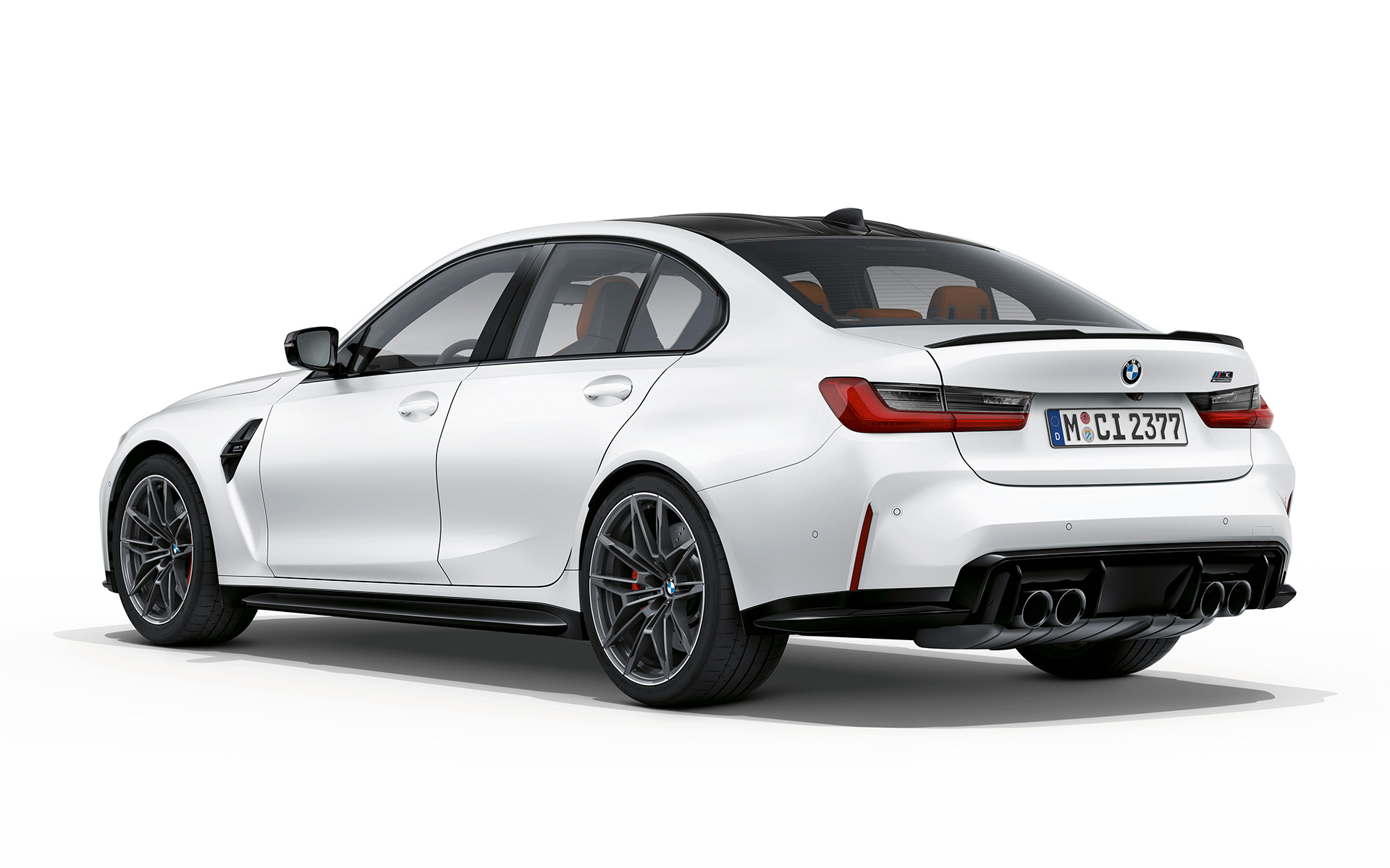 BMW M3 Competition G80 2020 Frozen Brilliant White metallic set bagfra let drejet
