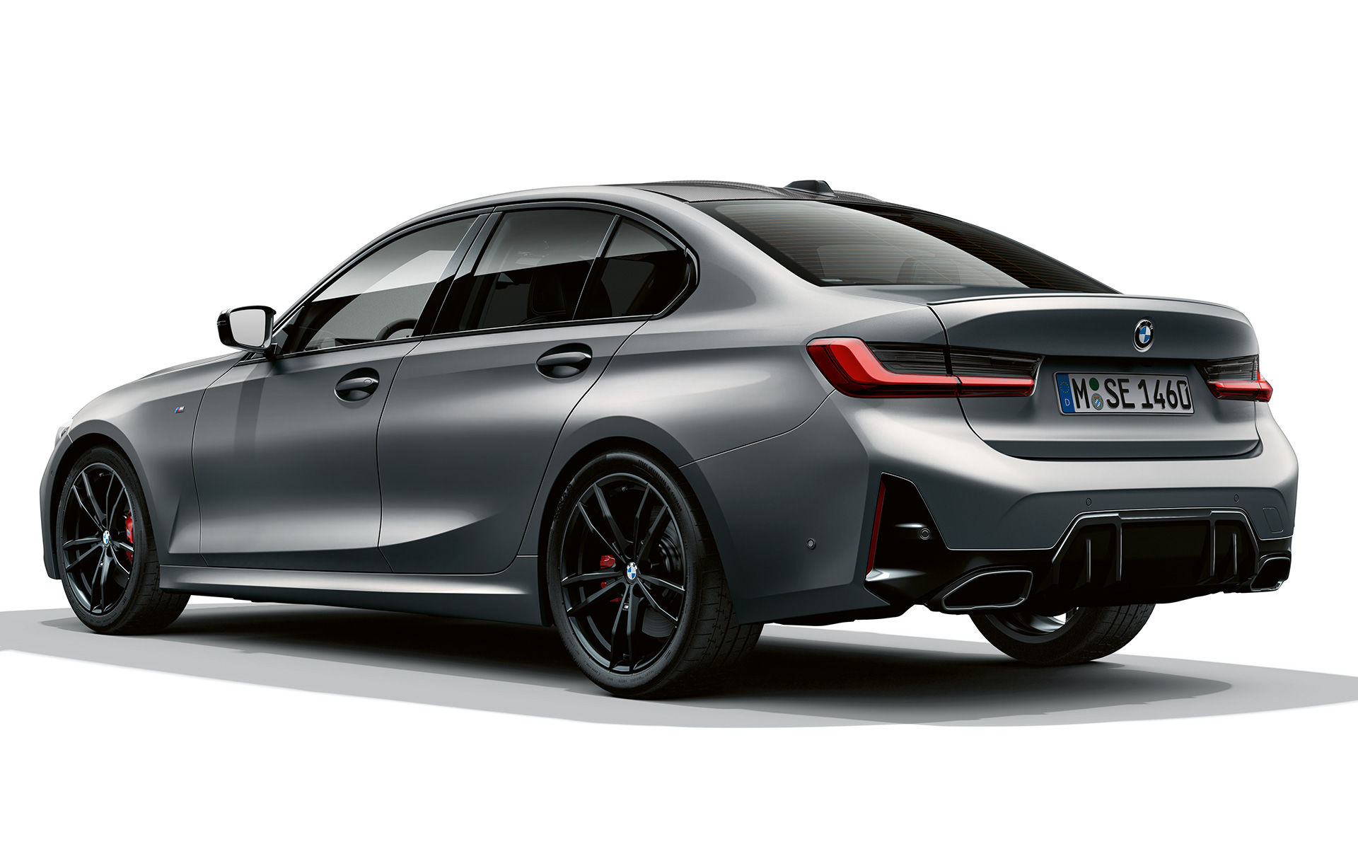 M hækspoiler BMW M340i xDrive Sedan G20 BMW M340i xDrive Sedan G20 BMW Individual Frozen Pure Grey metallic set bagfra let drejet M hækspoiler