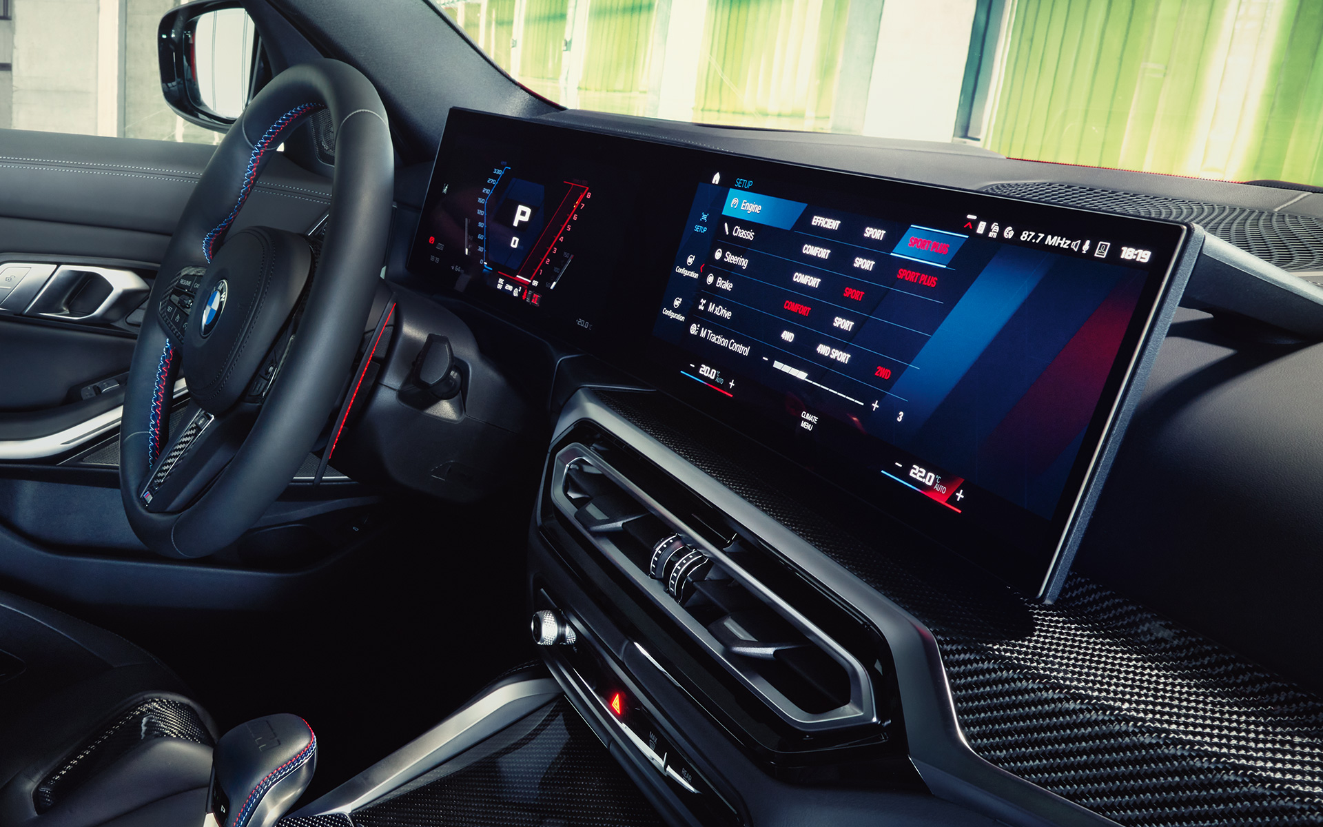 BMW Curved Display BMW M3 Competition Touring G81 BMW M3 Competition Touring G81 BMW Curved Display indvendigt udstyr