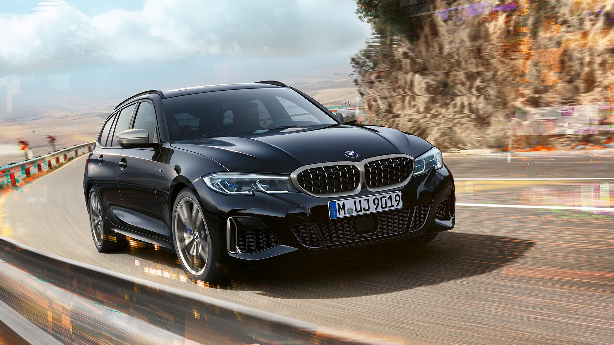 Frontdesign nyre og luftindtag BMW M340i xDrive Touring, frontdesign nyre og luftindtag