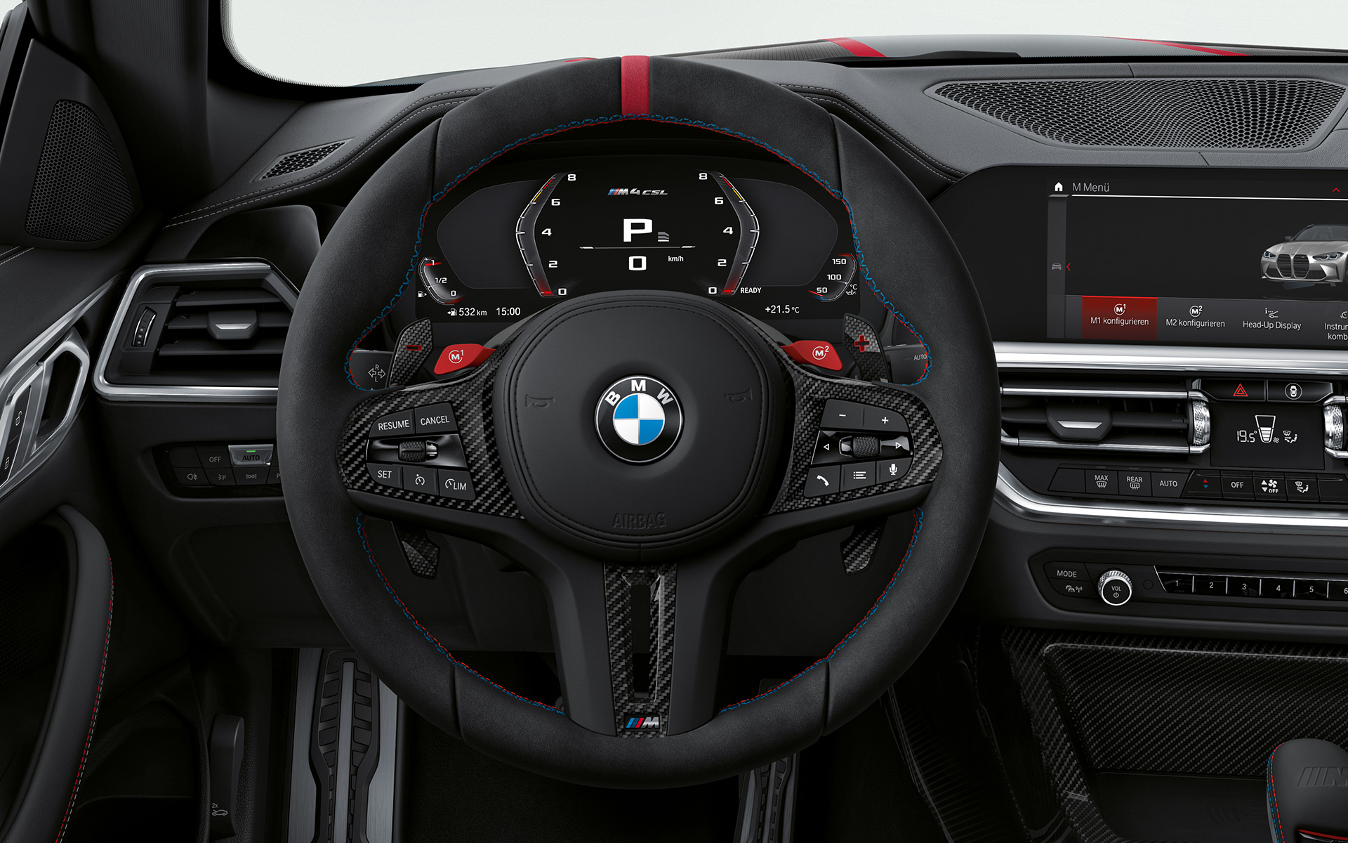 M Alcantara rat BMW M4 CSL G82 BMW M4 CSL G82 indvendigt udstyr M Alcantara rat