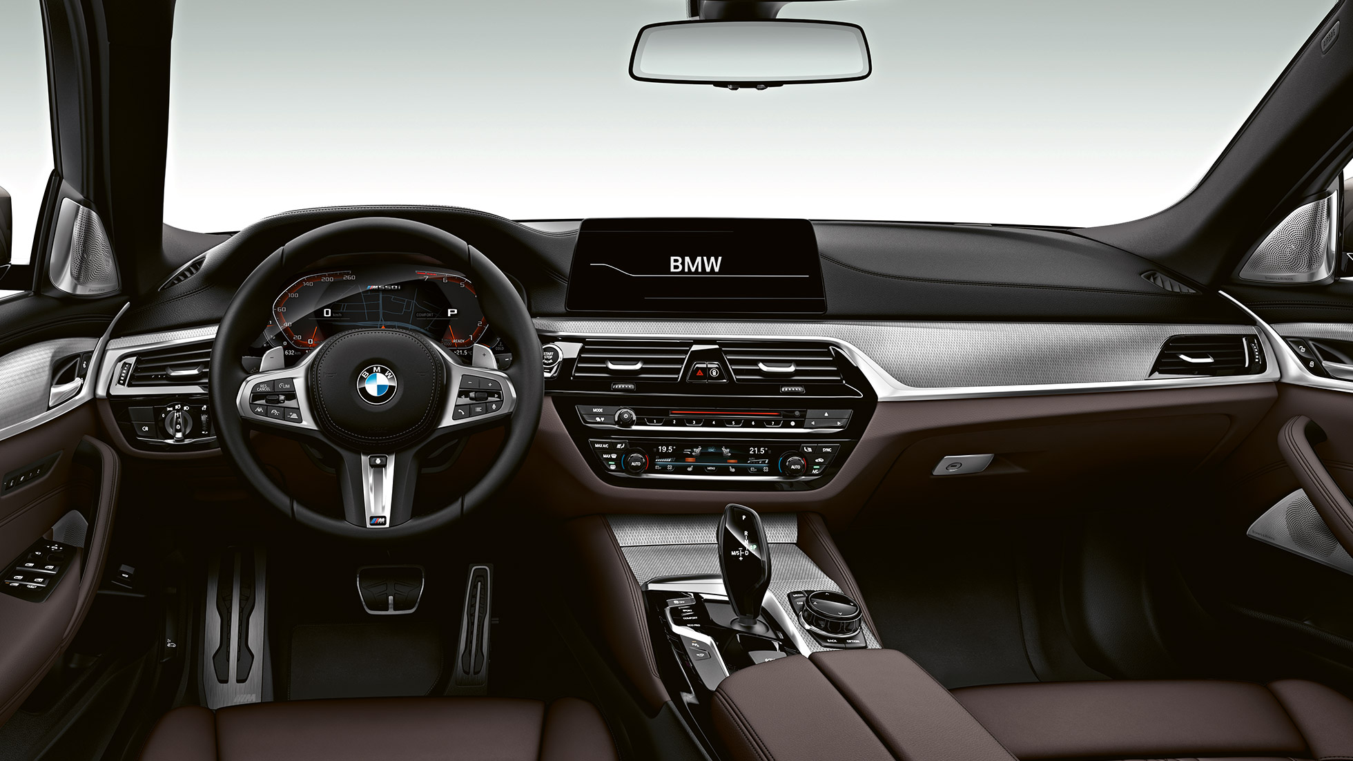 Indvendigt design. BMW M550i og BMW M550d cockpit.