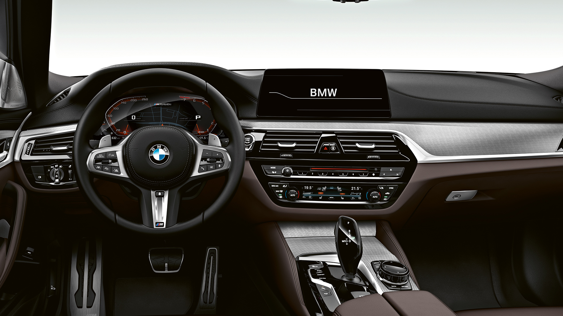 Cockpit. BMW M550i og BMW M550d-design cockpit.