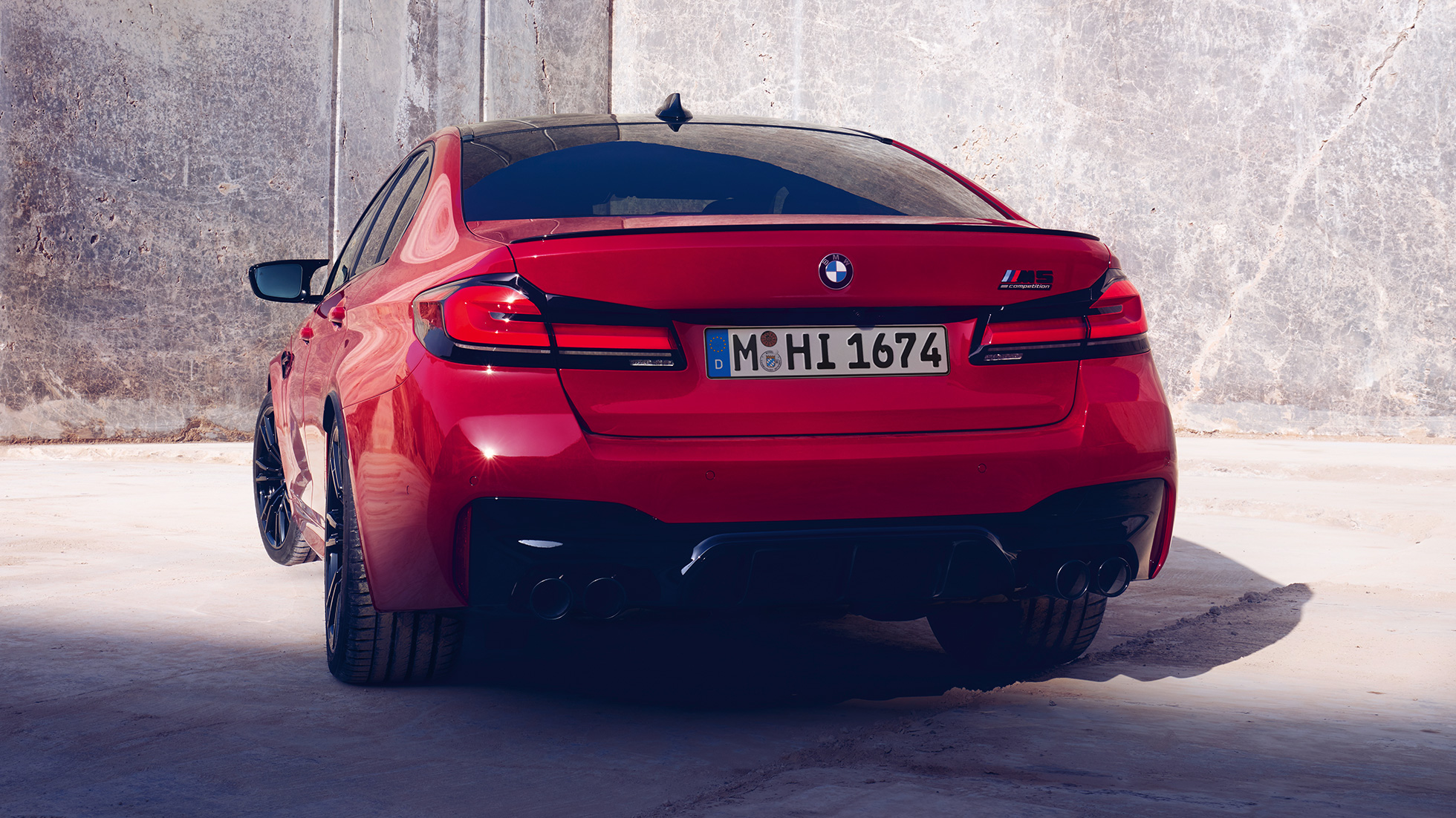 Baglygter BMW M5 Competition F90 LCI Facelift 2020 Baglygter BMW M5 Competition F90 LCI Facelift 2020 BMW Individual Imola Red set bagfra
