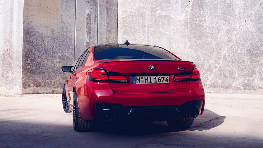 BMW M5 Competition F90 LCI Facelift 2020 BMW Individual Imola Red set bagfra