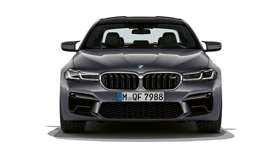 BMW M5 F90 LCI Facelift 2020 Brands Hatch Grey metallic set forfra