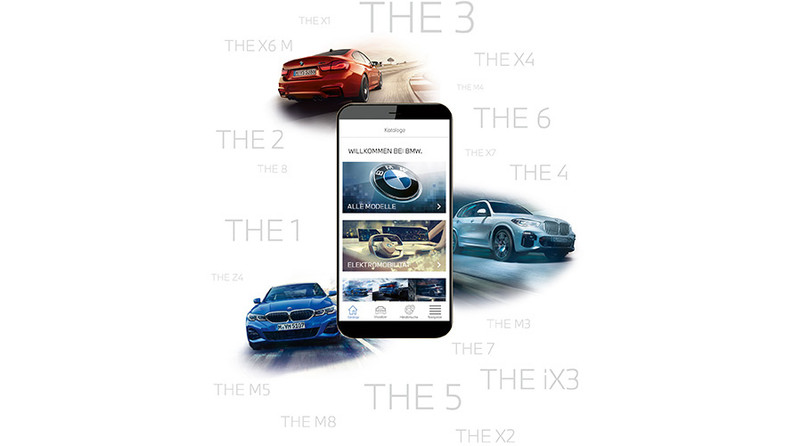 BMW katalog-app BMW katalog-app på smartphone