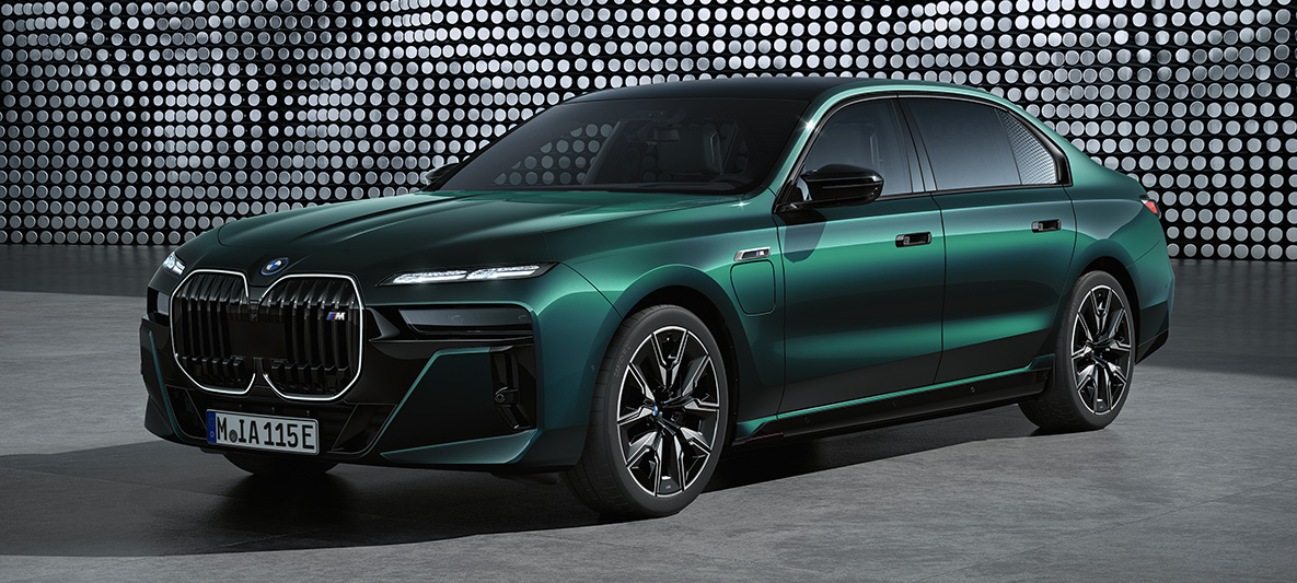 Aurora Diamond Green speciallakeringer BMW 7-serie M G70 BMW 7-serie M G70 Aurora Diamond Green speciallakeringer