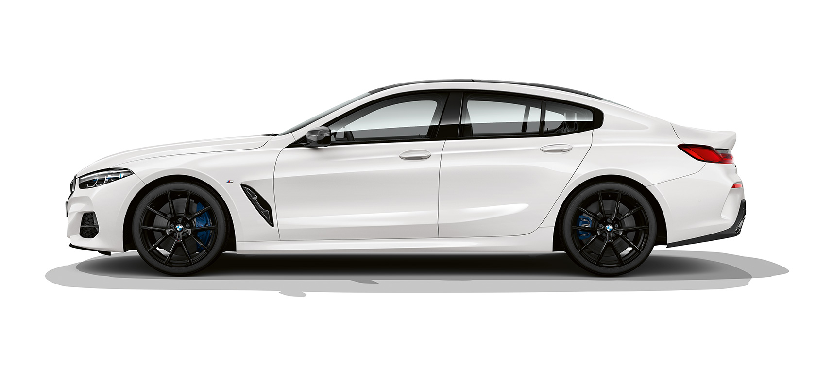 BMW M850i xDrive Gran Coupé set fra siden BMW M850i xDrive Gran Coupé G16 2019 BMW Individual Mineral White set fra siden