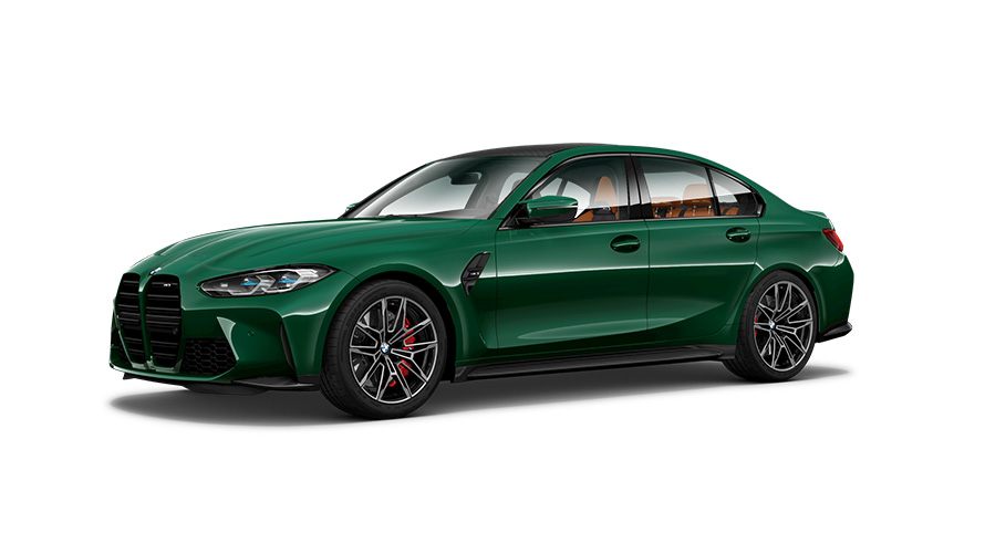 BMW M-modeller BMW M3 G80 set fra siden let drejet BMW M-modeller BMW M3 G80 set fra siden let drejet