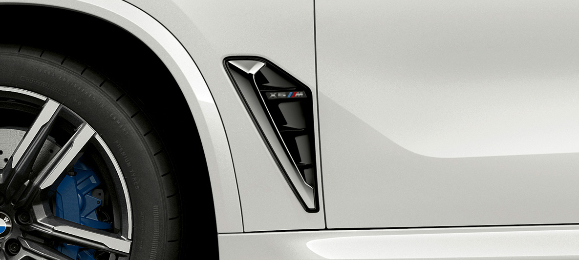 M gæller BMW X5 M M gæller BMW X5 M Mineral White F95 nærbillede