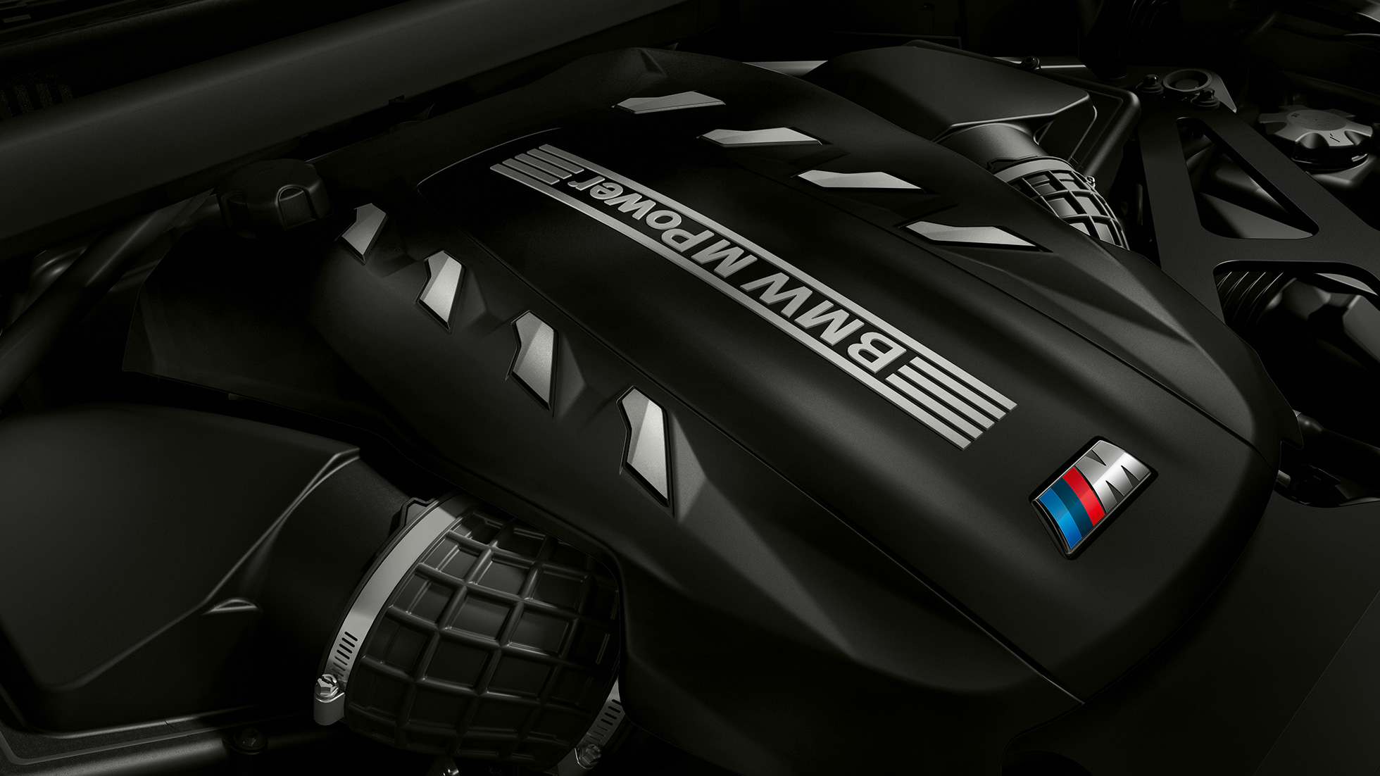8-cylindret M TwinPower Turbo-benzinmotor, BMW X5 M Competition Nærbillede af 8-cylindret M TwinPower Turbo-benzinmotor, BMW X5 M Competition F95 M