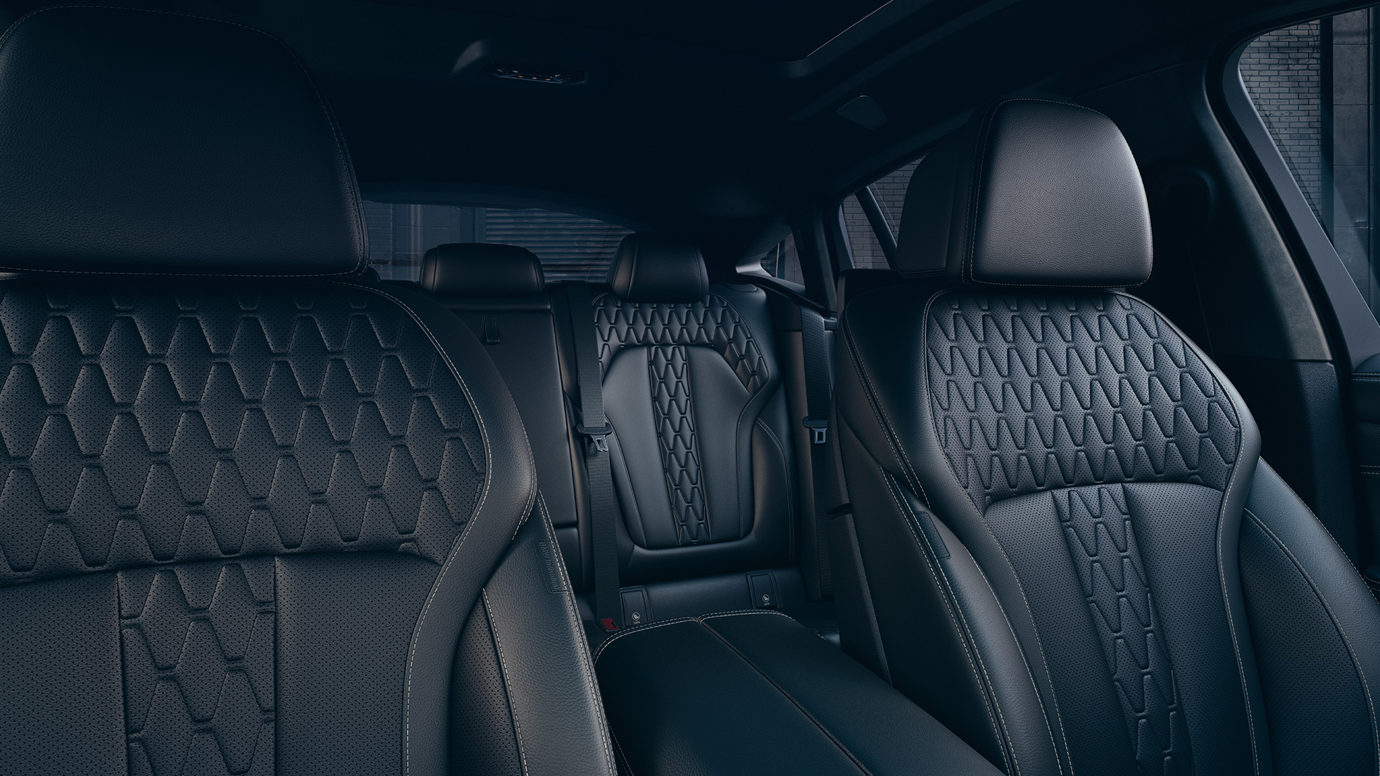 Sportssæder i BMW X6 M50i M50d Kabine med fokus på sportssæderne i BMW X6 M50i M50d