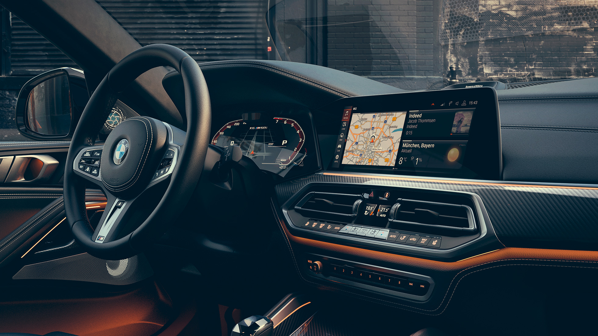 BMW X6 M50i cockpit BMW X6 M50i cockpit førerorienteret
