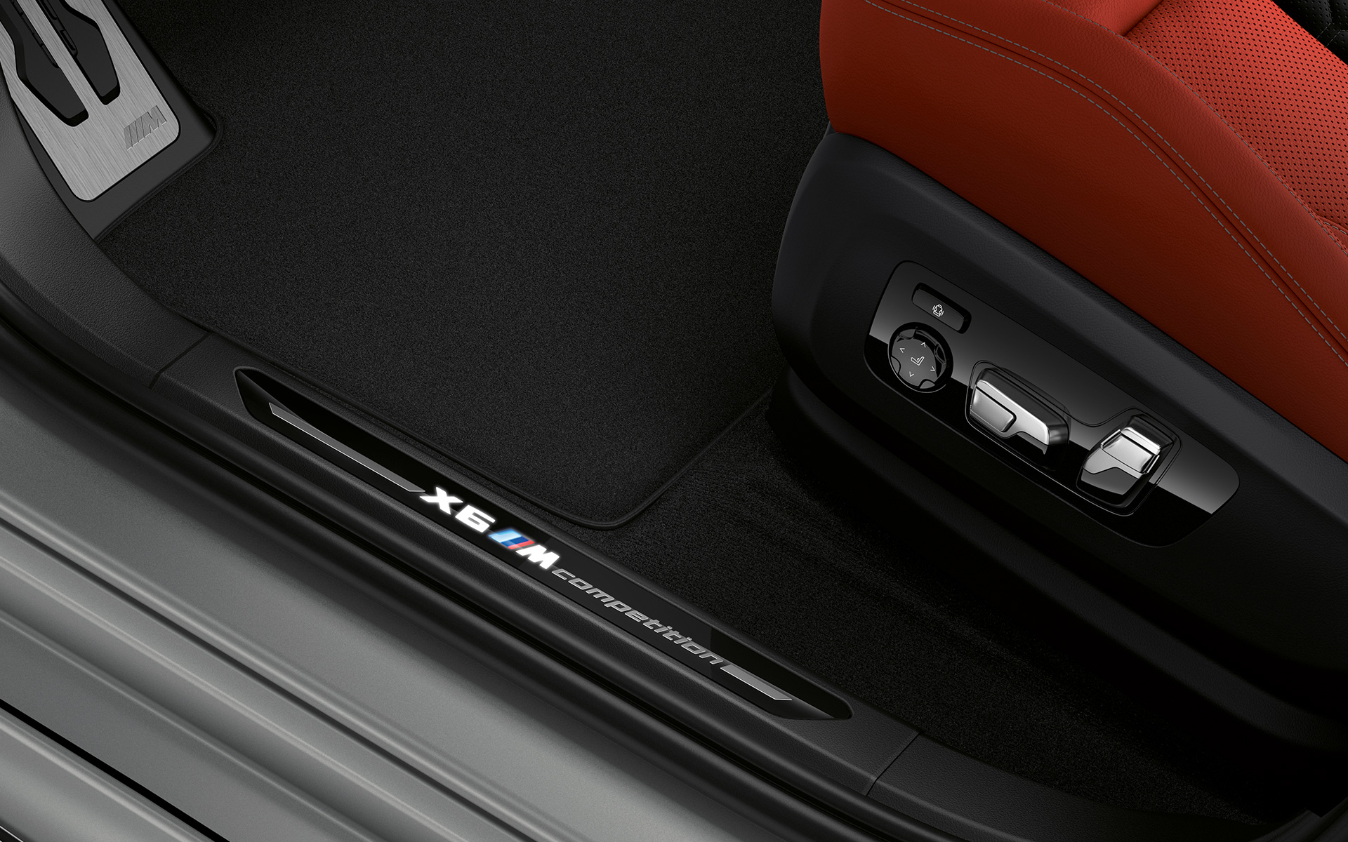 BMW X6 M Competition F96, belyste indstigningslister BMW X6 M Competition F96 2023, belyste indstigningslister
