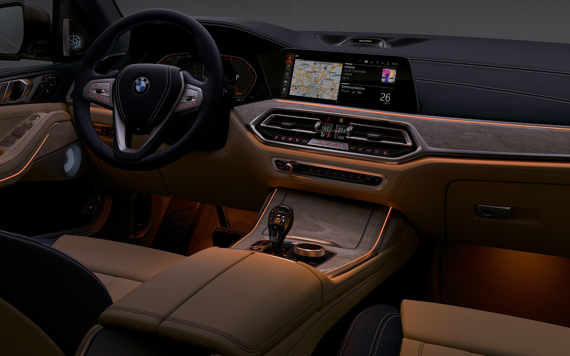 BMW X7 M50i M50d G07 2019 cockpit omgivelseslys BMW X7 M50i M50d G07 2019 cockpit omgivelseslys