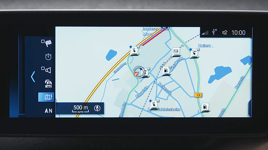 BMW plug-in-hybrid navigationssystem BMW plug-in-hybrid navigationssystem nærbillede