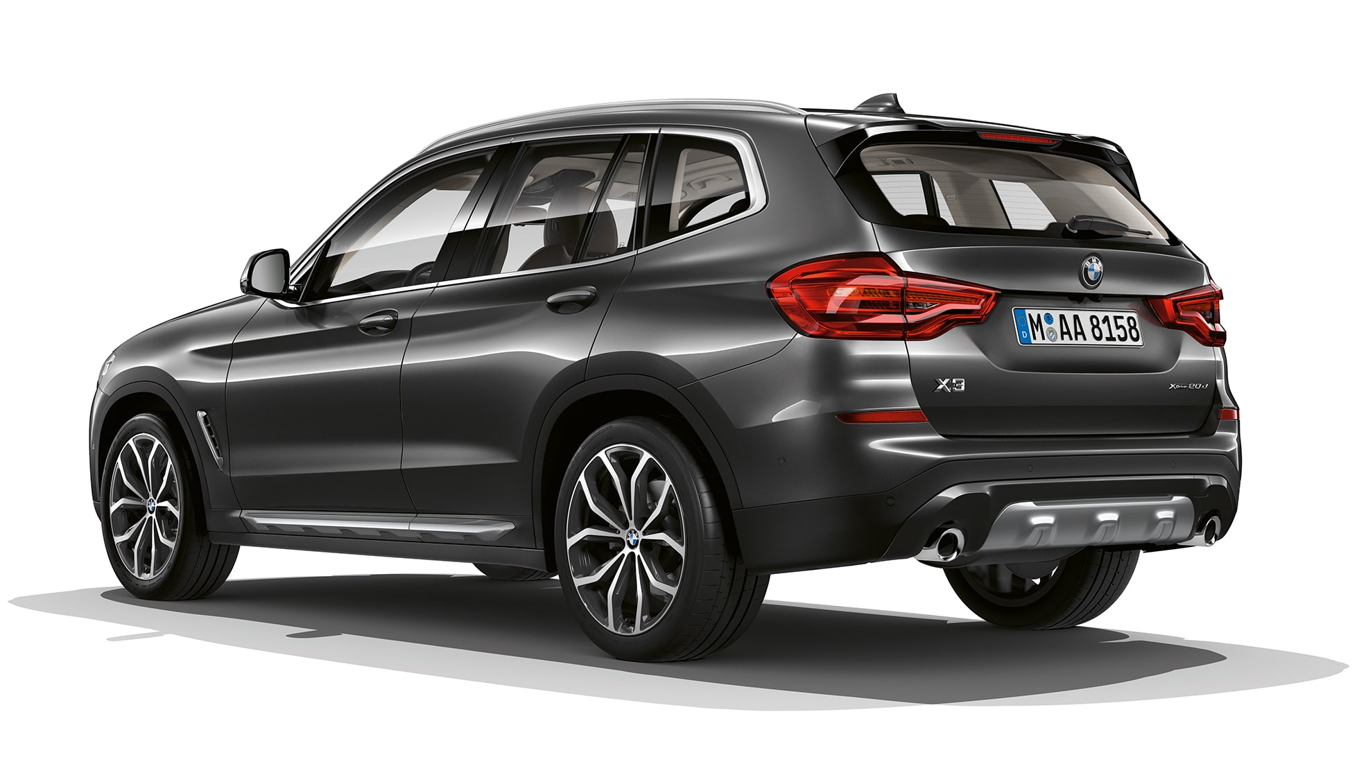 BMW X3 M40i, Model xLine, trekvartbillede bagfra BMW X3 M40i, Model xLine, trekvartbillede bagfra