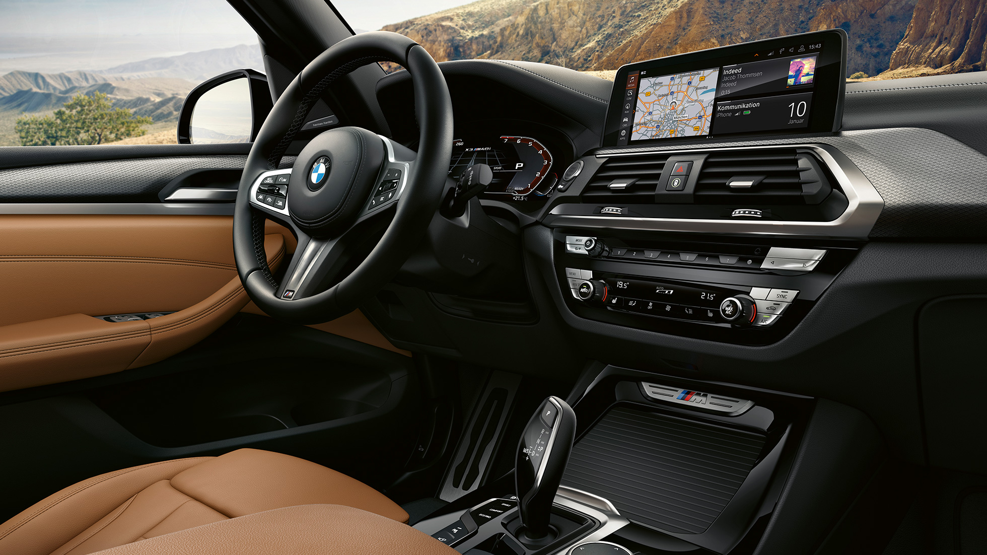 BMW X3 M40i, rat og dashboard BMW X3 M40i, rat og dashboard