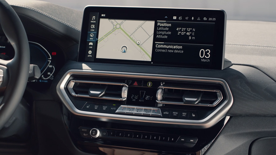 BMW X3 G01 centralt informationsdisplay 2021 BMW X3 G01 centralt informationsdisplay 2021