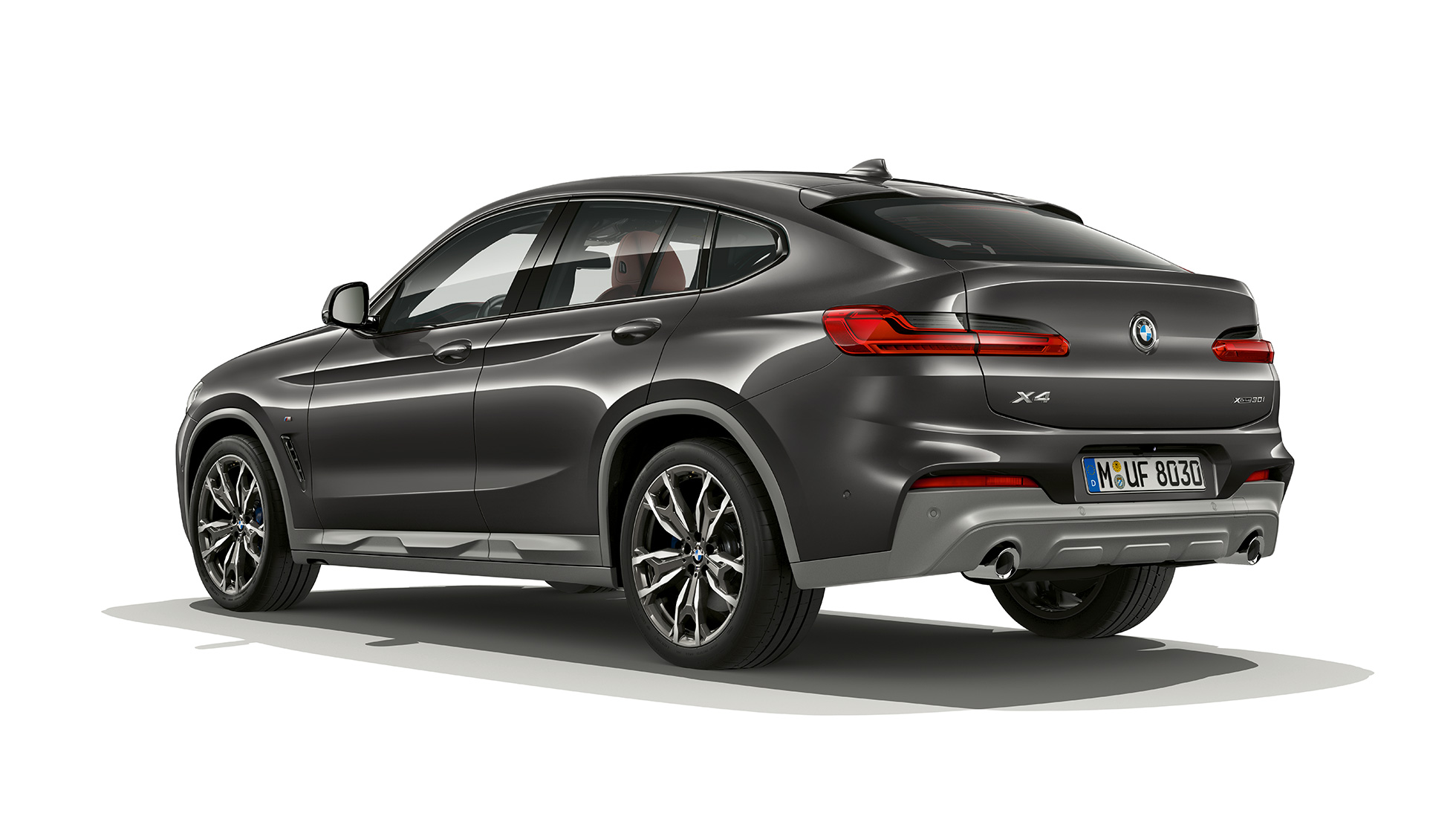 BMW X4 M Sport X set bagfra let drejet BMW X4 xDrive30i M Sport G02 2018 Sophisto Grey Brillant-effekt set bagfra let drejet