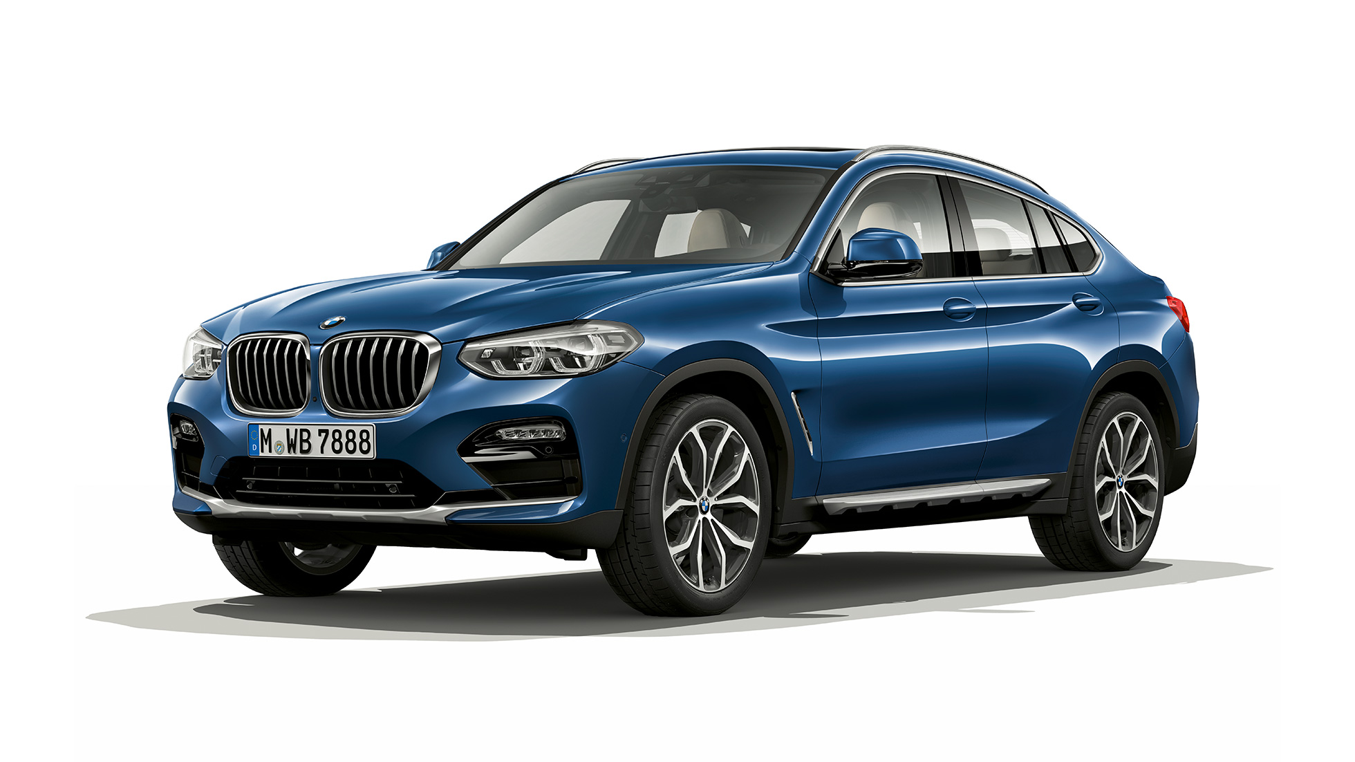 BMW X4 xLine set forfra let drejet BMW X4 xDrive20d xLine G02 2018 Phytonic Blue set forfra let drejet