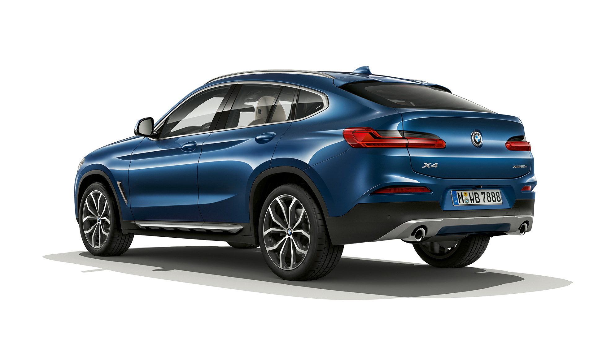 BMW X4 xLine set bagfra let drejet BMW X4 xDrive20d xLine G02 2018 Phytonic Blue set bagfra let drejet