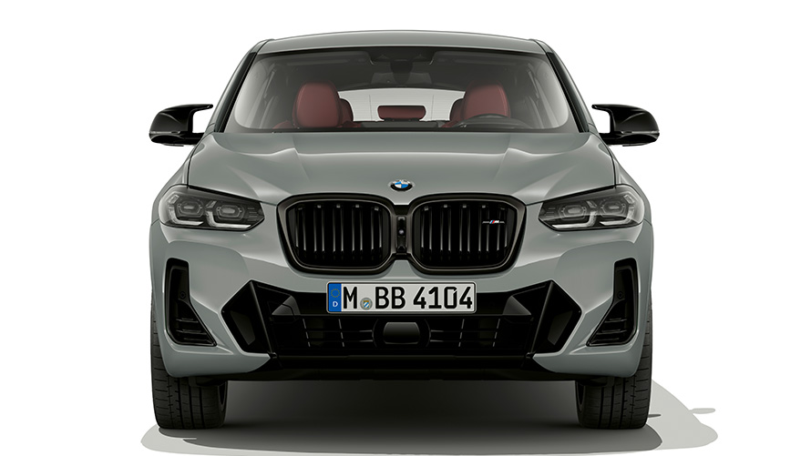 BMW X4 G02 Brooklyn Grey frontdesign 2021 BMW X4 G02 Brooklyn Grey nærbillede frontdesign 2021