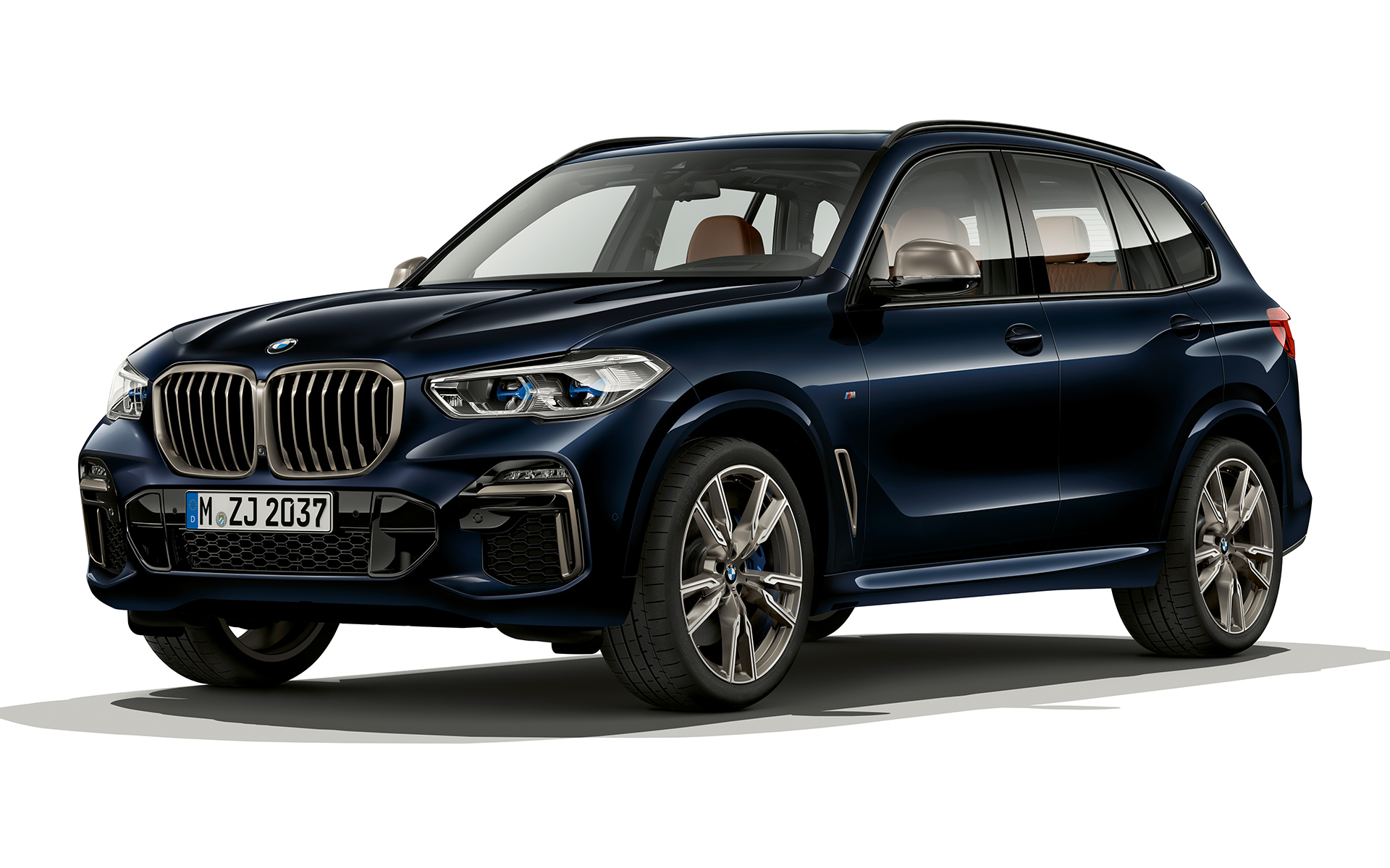 BMW X5 M50d front Natbillede af BMW X5 M50d set forfra