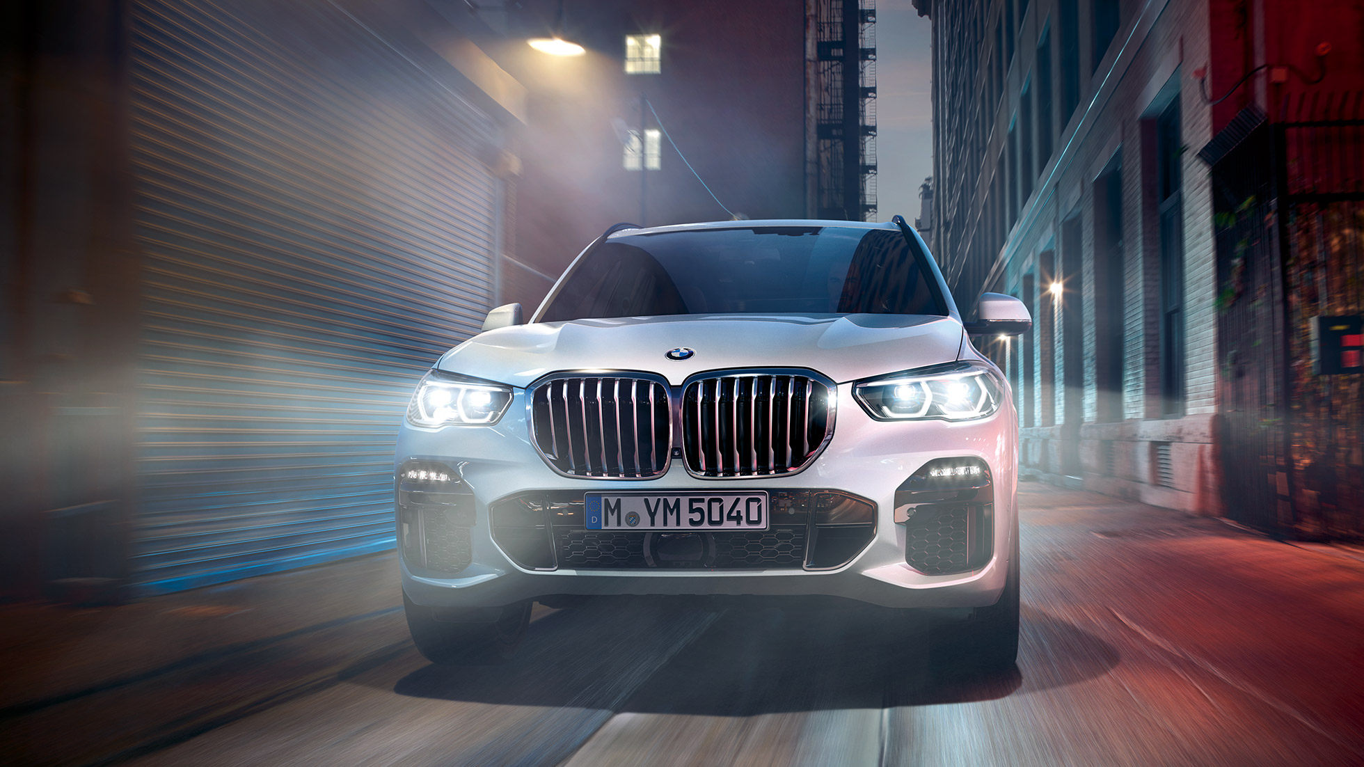 BMW X5 set forfra BMW X5 G05 2018 Mineral White Metallic set forfra