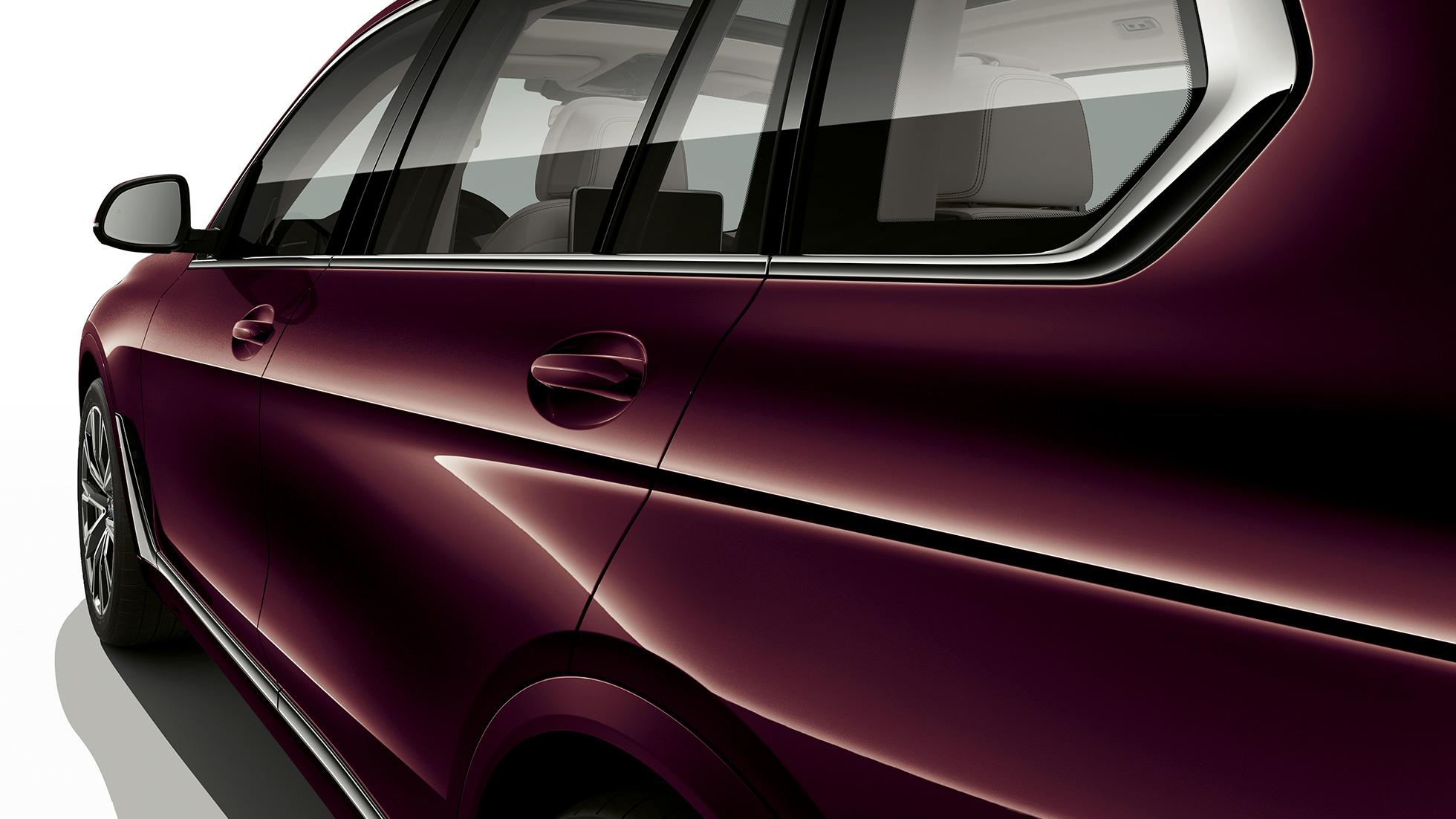 BMW X7, BMW Individual X7 xDrive40i set fra siden Billede af BMW X7 set fra siden med udstyrspakken BMW Individual X7 xDrive40i