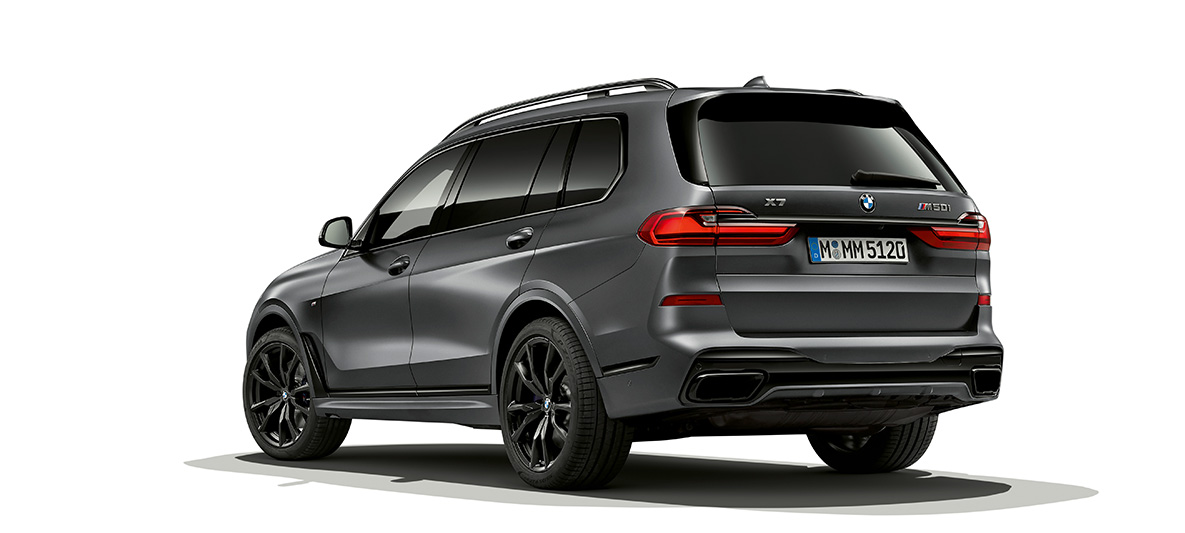 BMW Dark Shadow Edition set bagfra let drejet BMW X7 G07 Dark Shadow Edition set bagfra let drejet