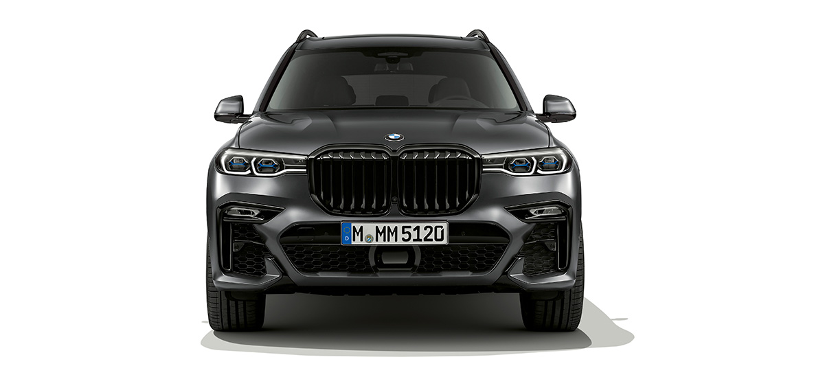 BMW Dark Shadow Edition set forfra BMW X7 G07 Dark Shadow Edition set forfra