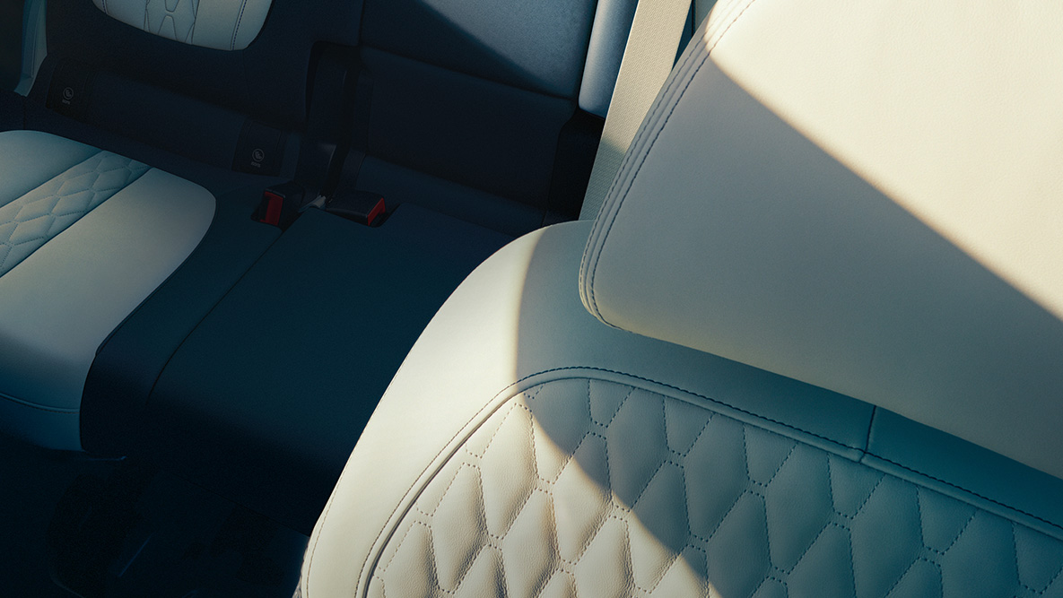 BMW X7 læderdesign Nærbillede af læderdesign i "Merino"-læder