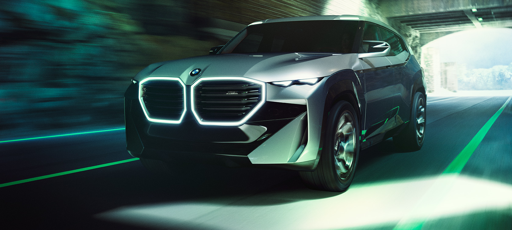 BMW Concept XM (G09) set forfra let drejet stående BMW Concept XM (G09) set forfra let drejet stående