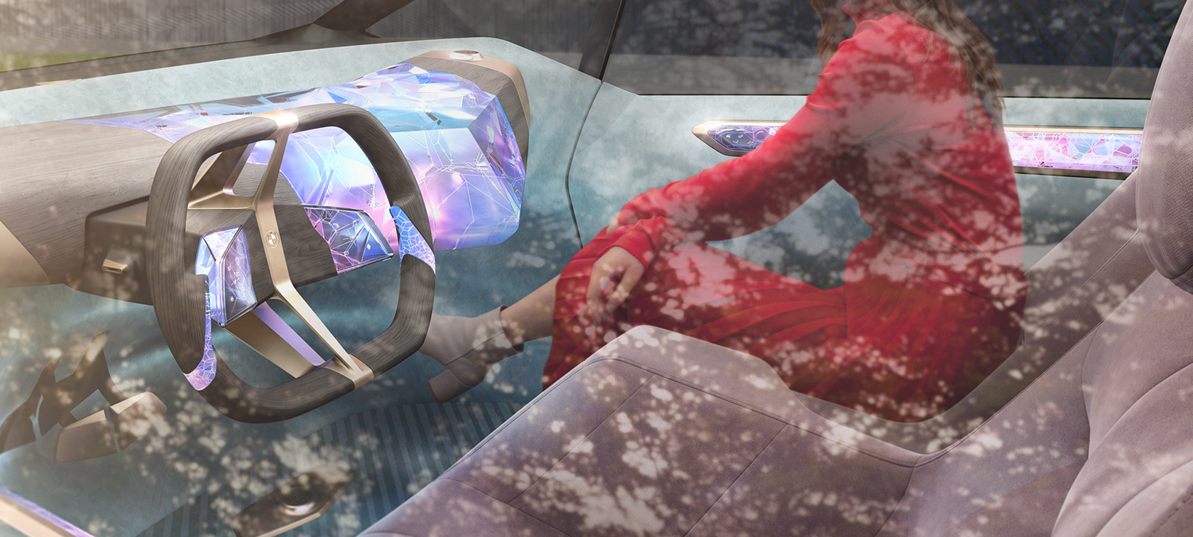 BMW i Vision Circular 2021 Visionær bil Interiør design