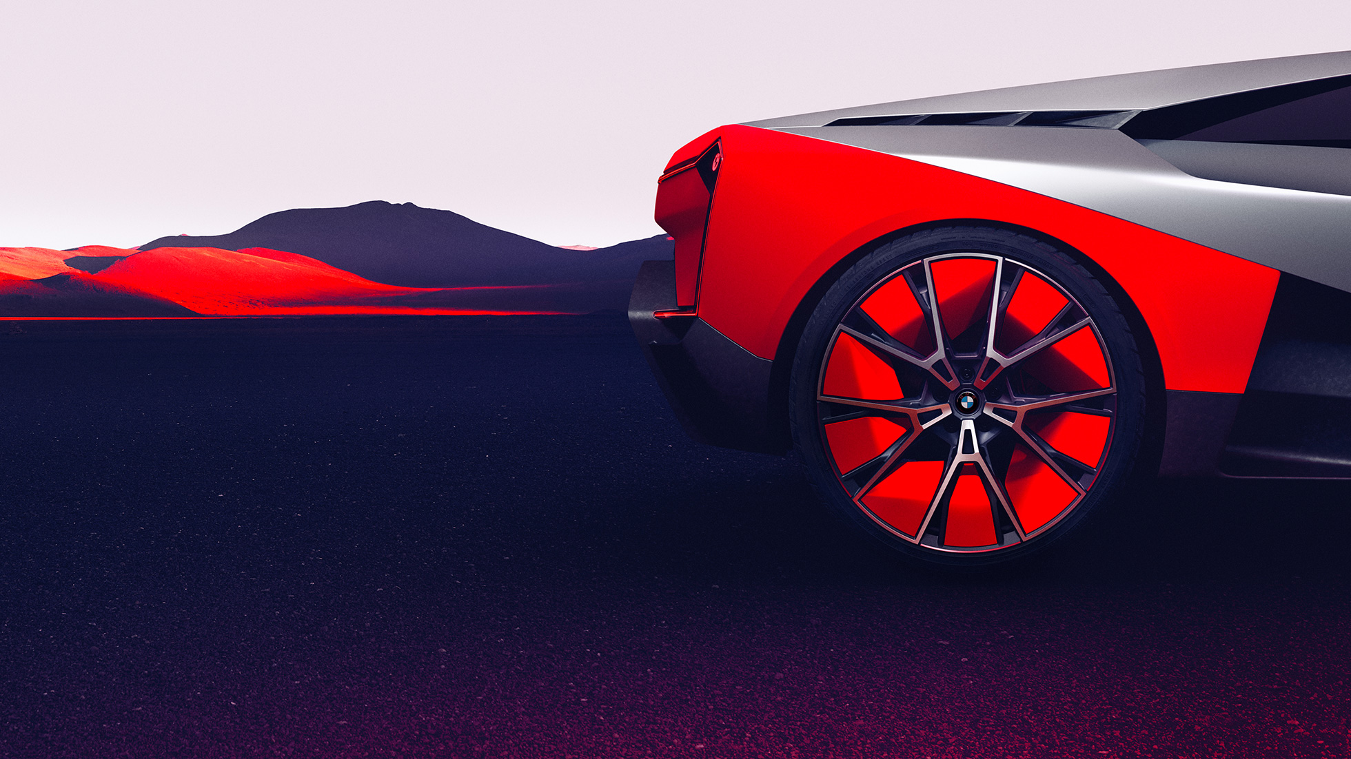 BMW Vision M NEXT, set fra siden BMW Vision M NEXT, set fra siden, stående, fælge