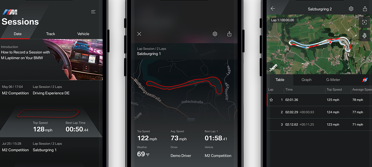 BMW M Laptimer App BMW apps BMW M Laptimer App