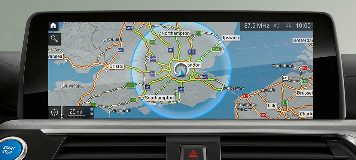 BMW Maps Connected Charging BMW Maps Connected Charging E-rækkevidde Visualisering i kontroldisplay